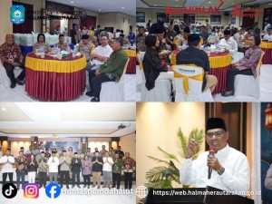 Wabup Kasman Hi Ahmad Bersama Sekda E.J.Papilaya ,Hadiri Buka Puasa Bersama Di Polres Halut. 