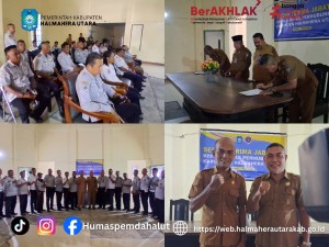 Mewakili Bupati Halut, Asisten II, Wenas Rompis Hadiri Serah Terima Kadis Perhubungan Halut. 