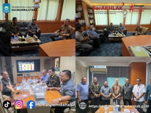 Bahas Pengolahan Pendapatan Berbasis Elektronik, Bupati Halut Bertandang Ke Direktur BPD Maluku-Maluku Utara Di Ambon. 