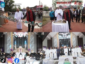 Sekda Halut E.J.Papilaya,Wakili Bupati diperesmian dan pentahbisan gedung Gereja jemaat GMIH Bersehati WKO. 
