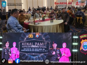 Bupati Halmahera Utara Piet Hein Babua hadiri acara Kenal Pamit Kapolda Maluku Utara. 