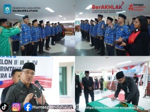 Sekda Halut Lantik 24  Pejabat Struktural. Bagian Dari Penerapan Sistem Manajemen Talenta. 