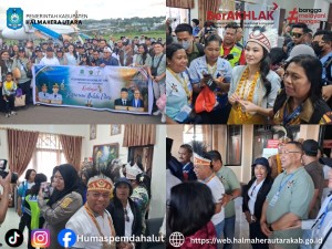 Kontingen Pesparawi Maluku Utara Disambut Ribuan Masyarakat Manokwari Papua Barat.