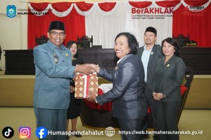 Paripurna DPRD, Pemda Halut Sampaikan Dokumen Rancangan Perda Tentang APBD Perubahan 2026.