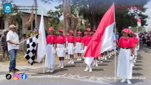 66 Regu Pelajar SMP Meriahkan  HUT ke-81 RI dengan Gerak Jalan Indah