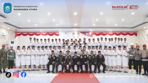 Bupati Halmahera Utara Kukuhkan Paskibraka, Siap Jalankan Tugas Pengibaran Bendera